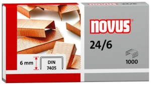 Zszywki 24/6 Novus miedzianowe 24/6 1000 szt (040-0206)