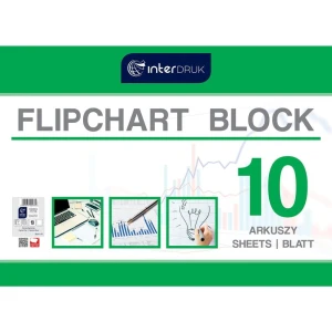 Blok do tablic flipchart Interdruk A1 10k. 80 g czysty 1000 mm x 640 mm (FLI10)