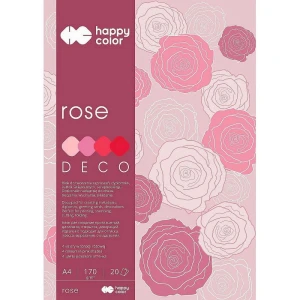 Zeszyt papierów kolorowych Happy Color Deco Rose A4 170g 20k 210 mm x 297 mm (HA 3717 2030-062)