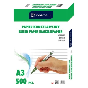 Papier kancelaryjny Interdruk A3 linia 297 mm x 420 mm (PAKAL)