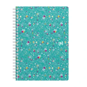 Kołozeszyt (kołobrulion) Oxford Floral A5 120k. 90 g krata/tagi (400094951)