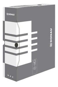 Pudło archiwizacyjne Donau A4 - szary 100 mm x 340 mm x 297 mm (7661301FSC-13)