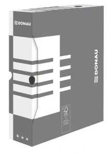 Pudło archiwizacyjne Donau A4 - szary 80 mm x 340 mm x 297 mm (660301FSC-13)