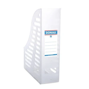 Pojemnik na dokumenty pionowy Donau A4 - przezroczysty 85 mm x 245 mm x 315 mm (7464001-09)