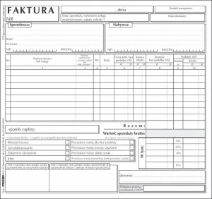 Druk samokopiujący Stolgraf Faktura VAT 2/3 A4 netto uniwersalna 2/3 A4 100k. (F7)